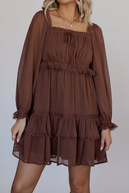 Mocha Muse Mini Dress- Mocha