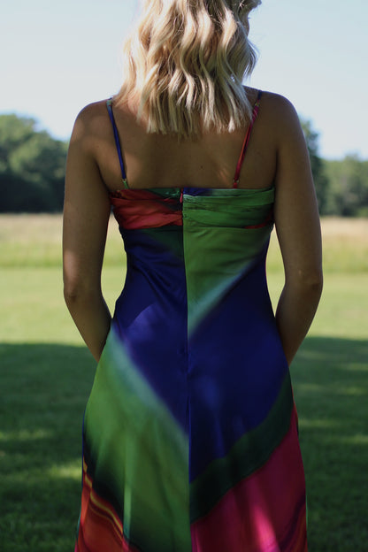 Tropics Rainbow Slip Maxi Dress- Multi