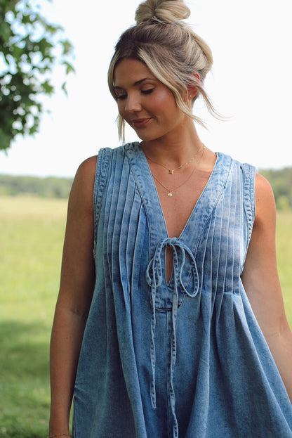 All Your'n Romper- Denim