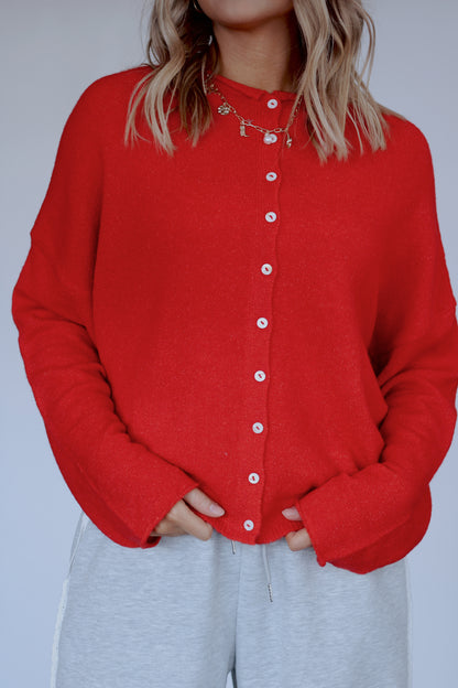 Haven Cardigan- Red