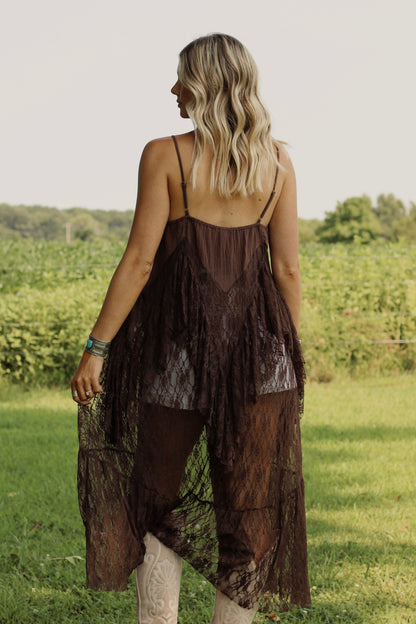 Nashville Daydream Maxi Top- Brown