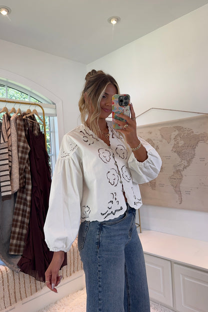 The Brunch Blouse- Off White