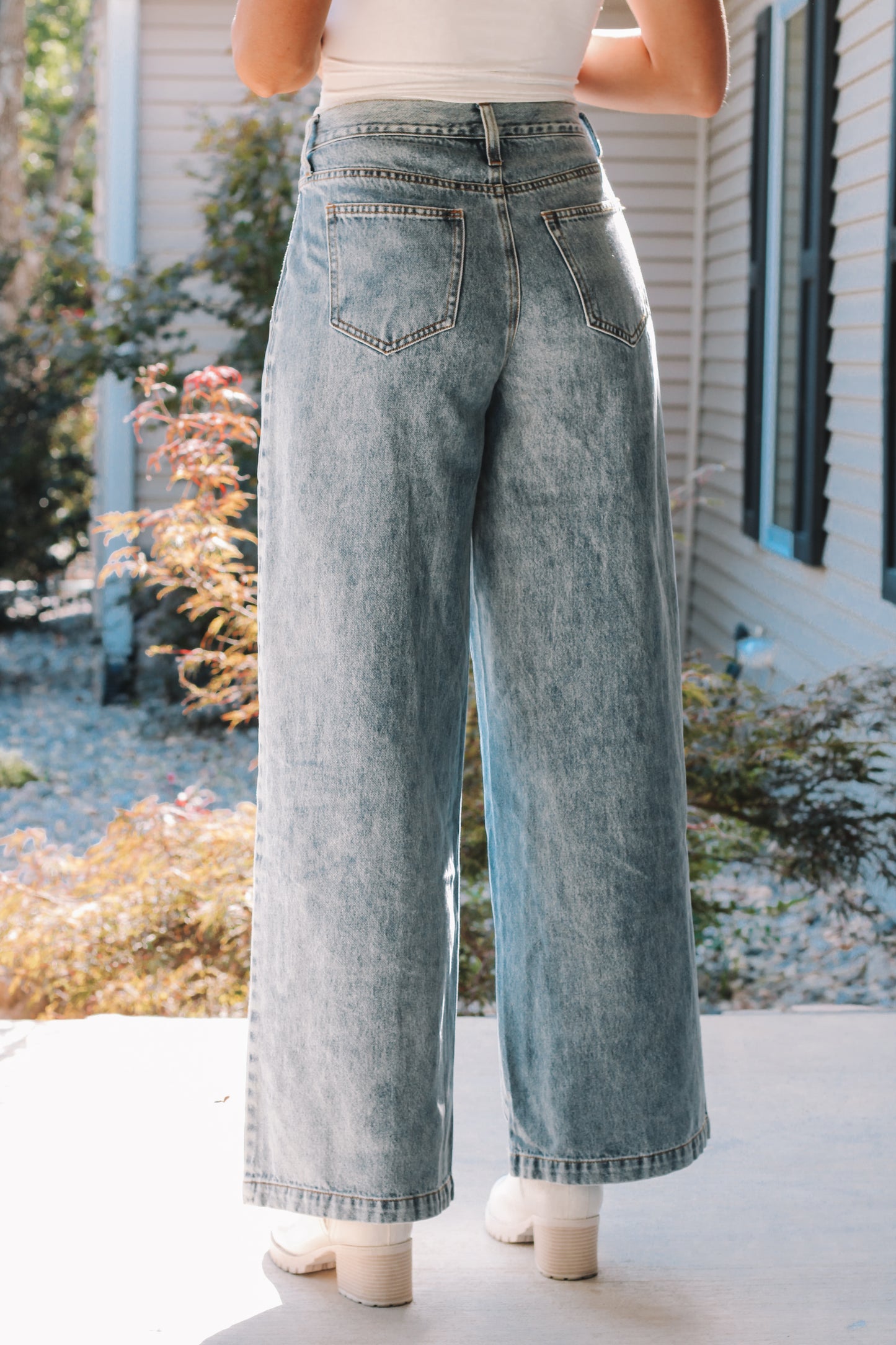 Autumn Denim Pants- Medium Wash