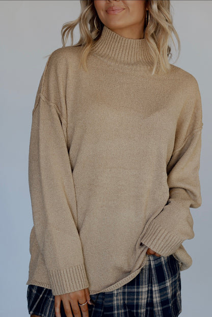 Trinity Textured Knit Sweater- Sand