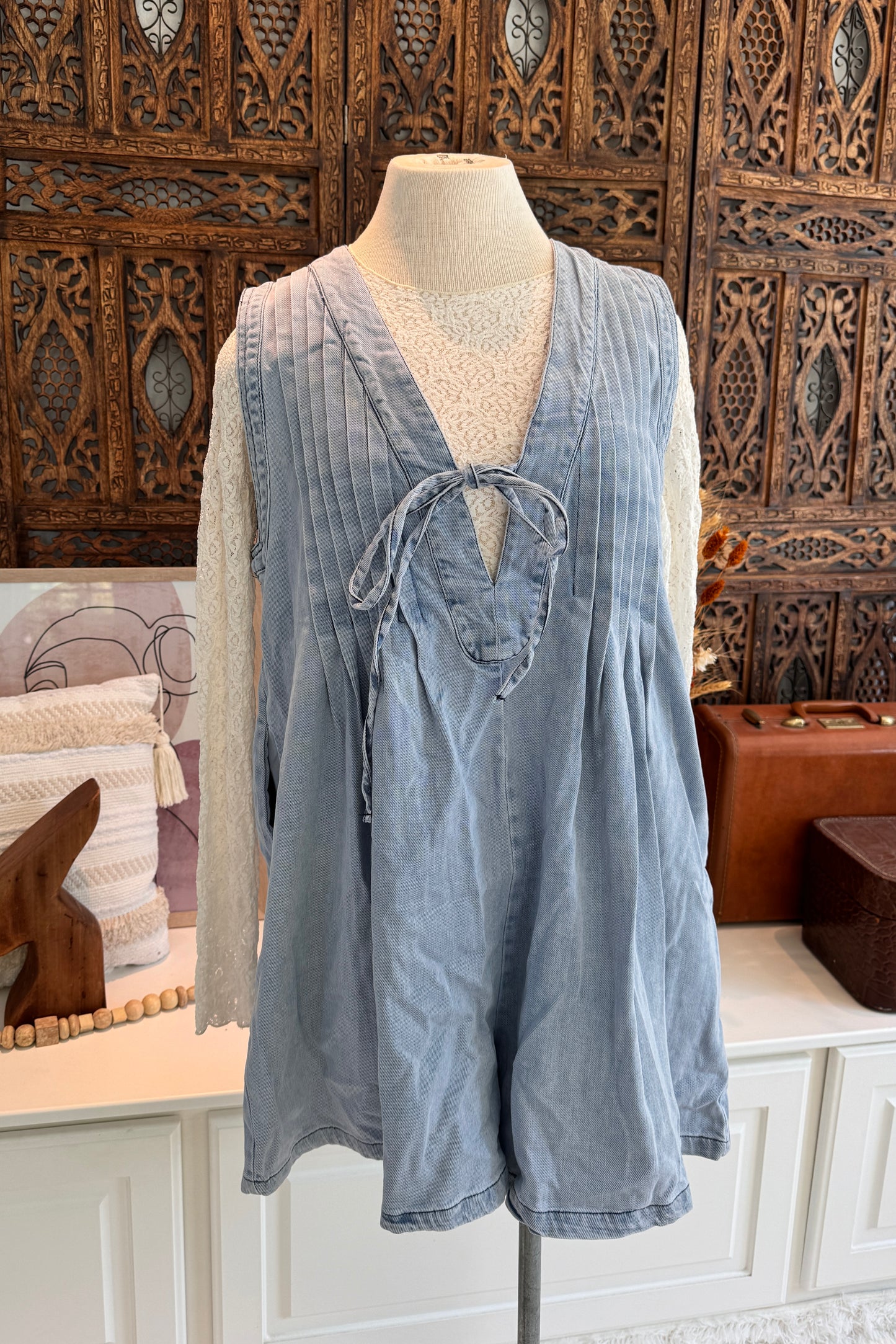 All Your'n Romper- Denim