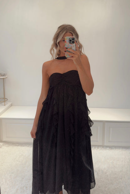 Enchanted Evening Maxi Dress- Black