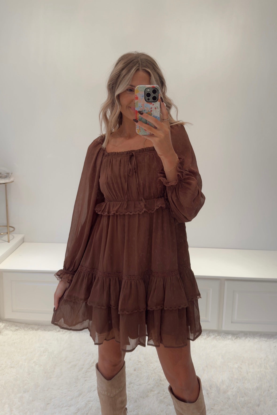 Mocha Muse Mini Dress- Mocha