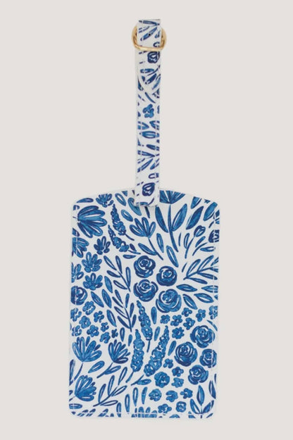 Porcelain Floral Luggage Tag