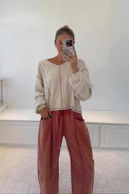 Bon Voyage Barrel Pants- Sienna