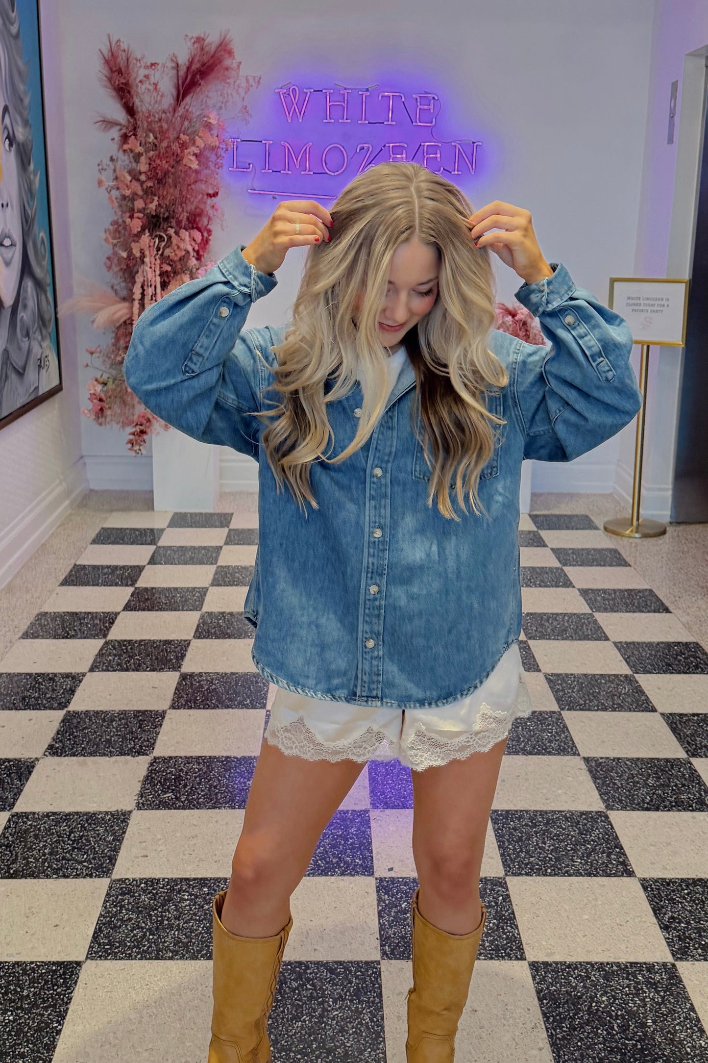 Darling Lace Satin Shorts- Ecru