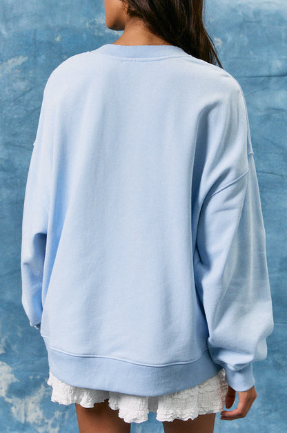 Shoreline Daydream Sweatshirt- Light Blue