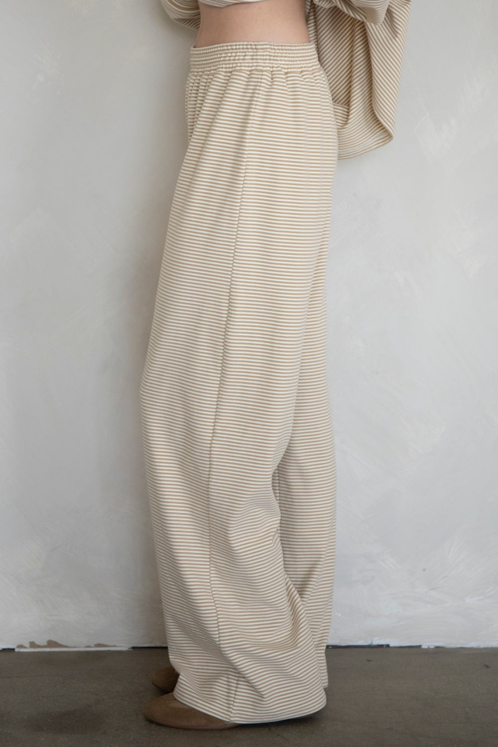 Drift Away Stripe Pants- Beige
