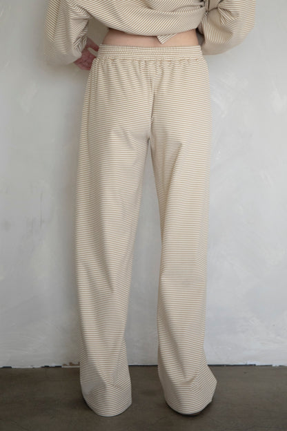 Drift Away Stripe Pants- Beige