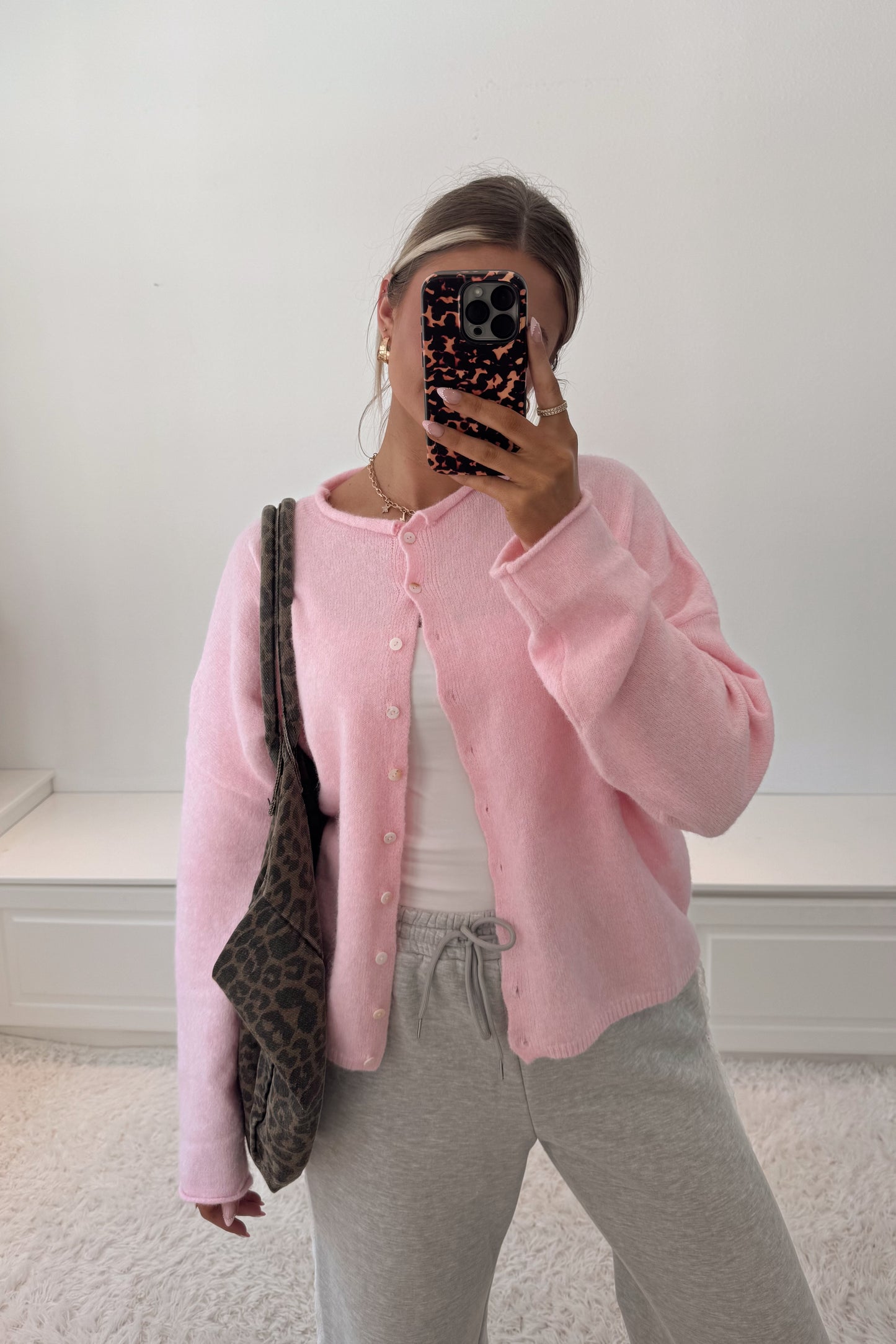 Haven Cardigan- Baby Pink