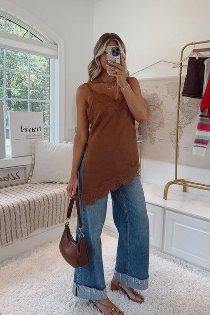 Scottsdale Lace Cami- Camel