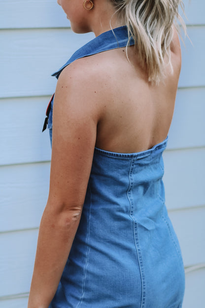 First Down Denim Dress