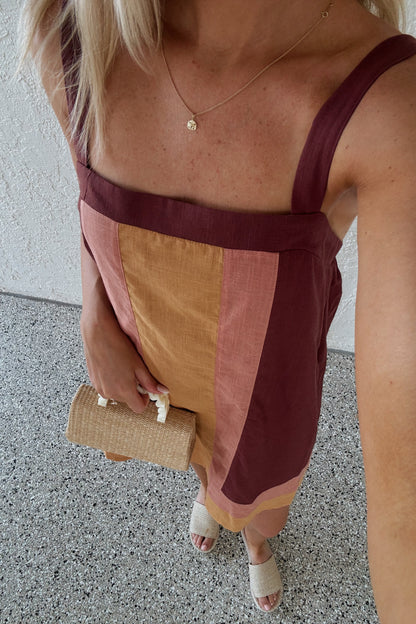 Bahama Breeze Mini Dress- Brown
