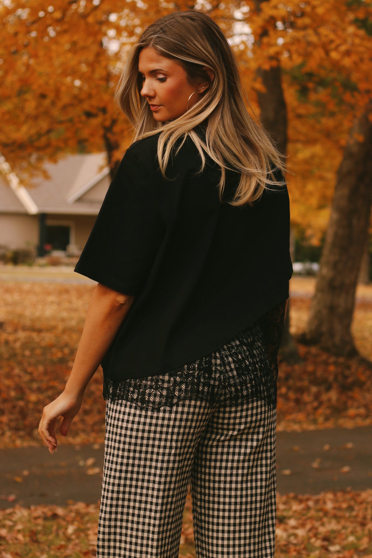 The Lotte Layered Hem Shirt- Black