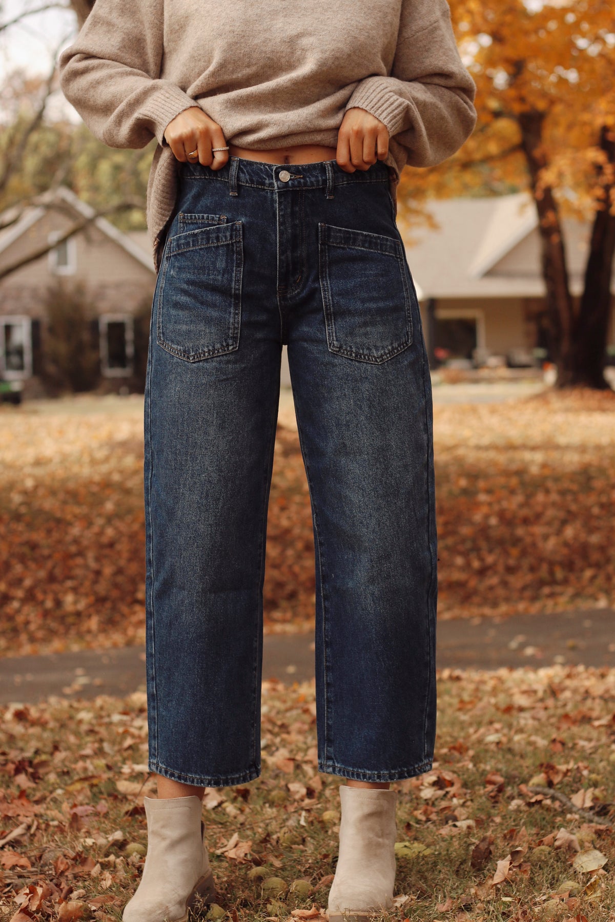 The Rebekah Semi Barrel Jean- Denim
