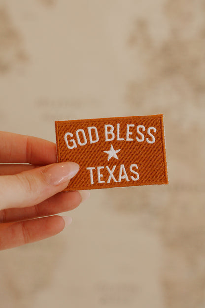 God Bless Texas Iron-On Patch