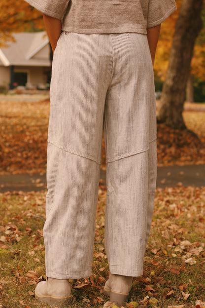 The Brooklyn Barrel Pants- Natural