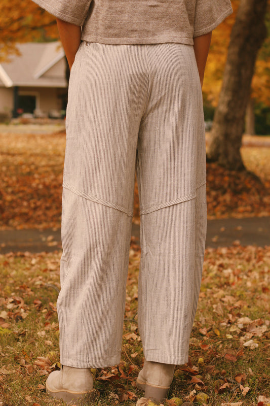 The Brooklyn Barrel Pants- Natural