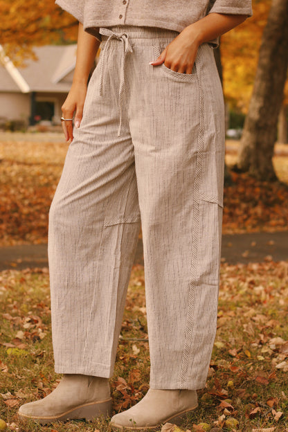The Brooklyn Barrel Pants- Natural