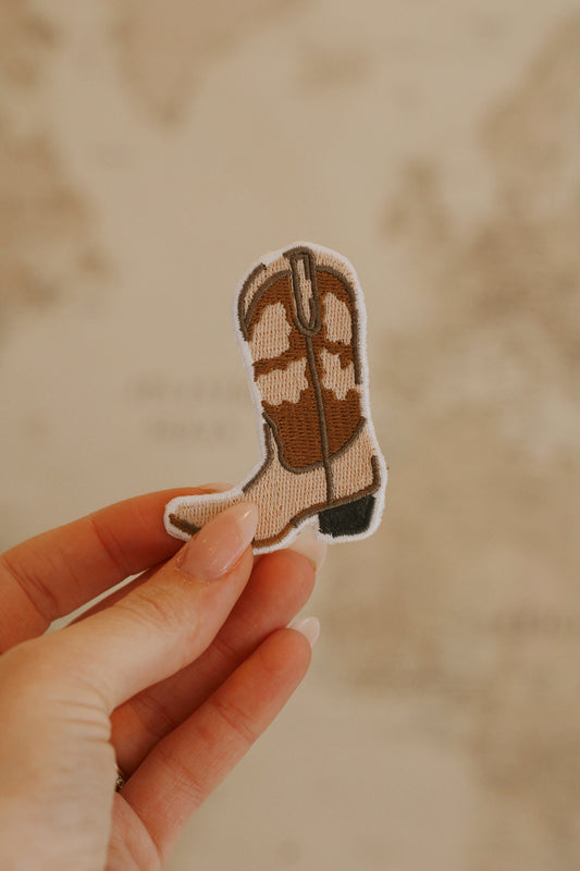 Cowgirl Boot Iron-On Patch