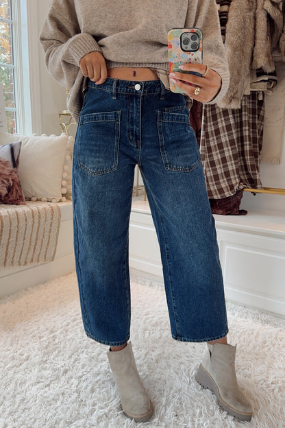 The Rebekah Semi Barrel Jean- Denim
