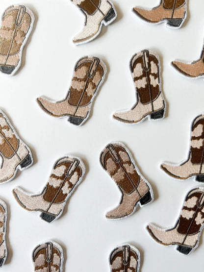 Cowgirl Boot Iron-On Patch