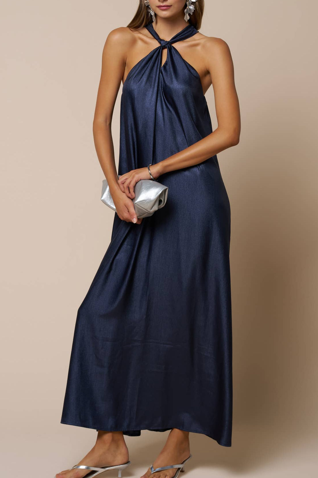Midnight in Florence Maxi Dress- Navy
