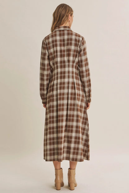 The New England Autumn Dress- Mocha