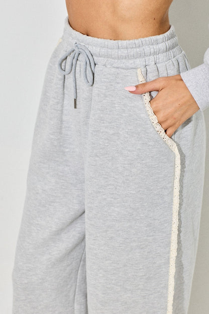 Coquette Lounge Pants- Gray
