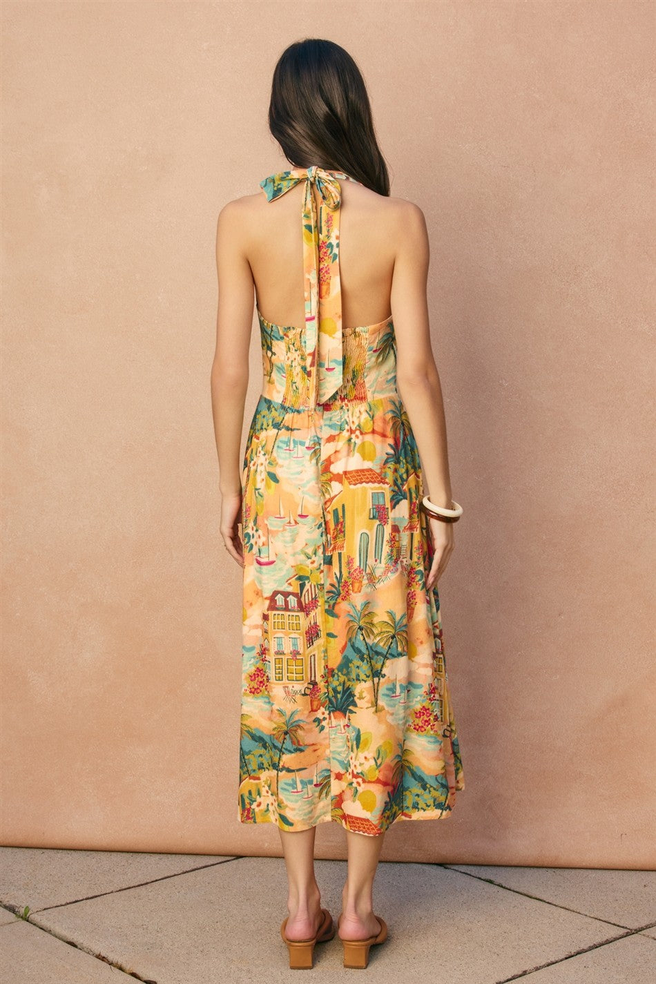 Timeless Tropics Midi Dress- Sunset Isle