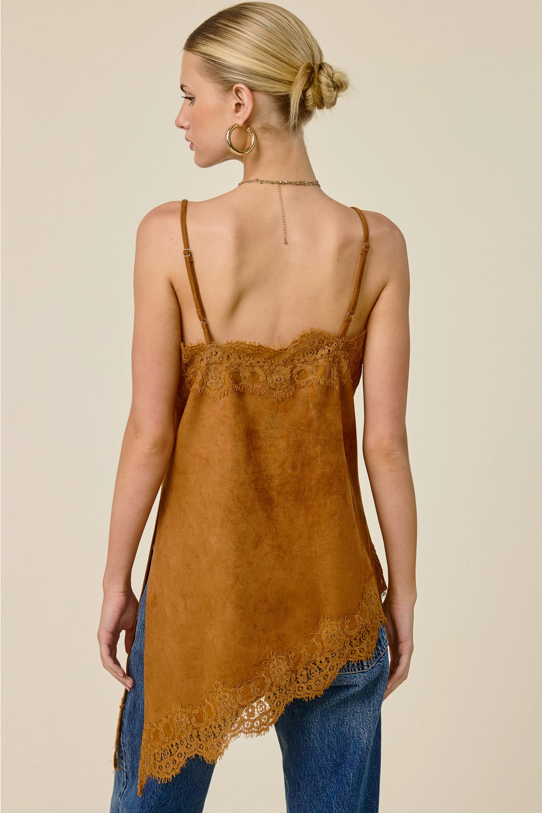 Scottsdale Lace Cami- Camel