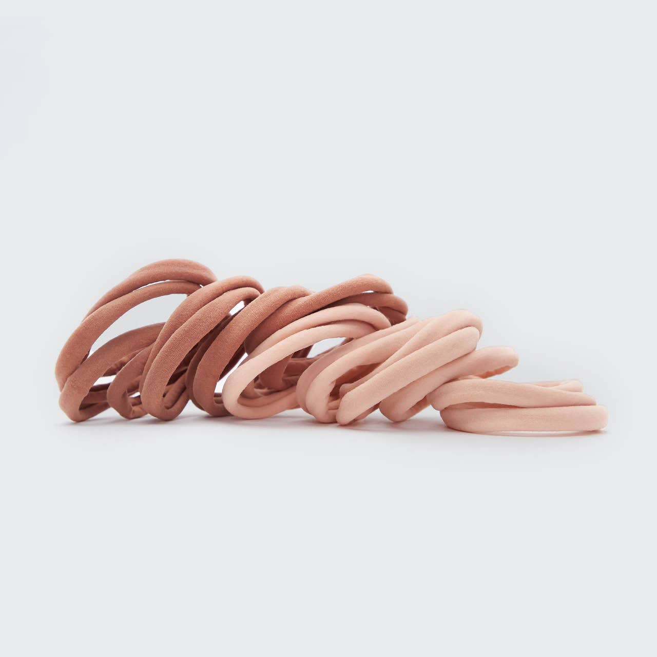 Eco-Friendly Nylon Pony Tails 20pc set - Blush