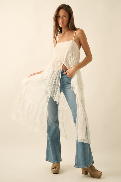 Nashville Daydream Maxi Top- White