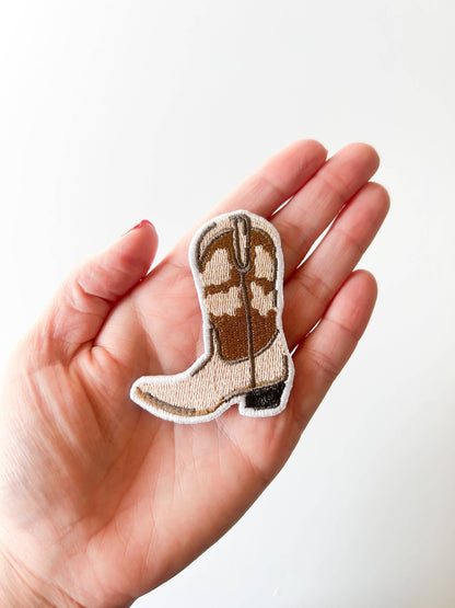 Cowgirl Boot Iron-On Patch