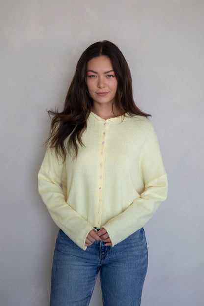 Haven Cardigan- Butter Yellow