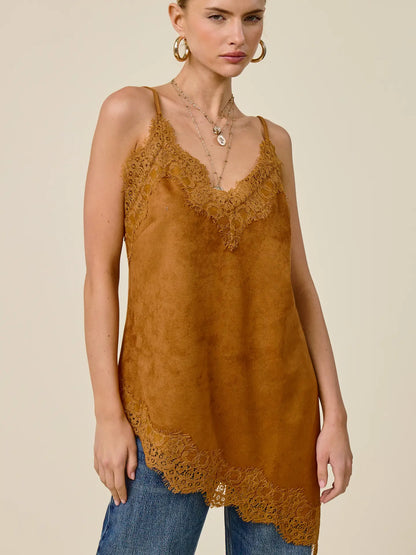 Scottsdale Lace Cami- Camel