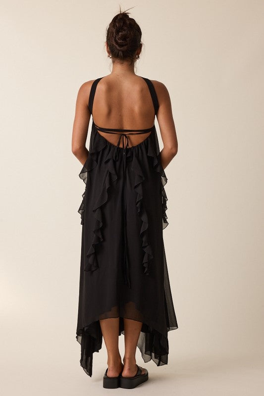 Enchanted Evening Maxi Dress- Black