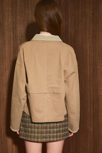 Autumn in Oxford Jacket- Taupe/Olive