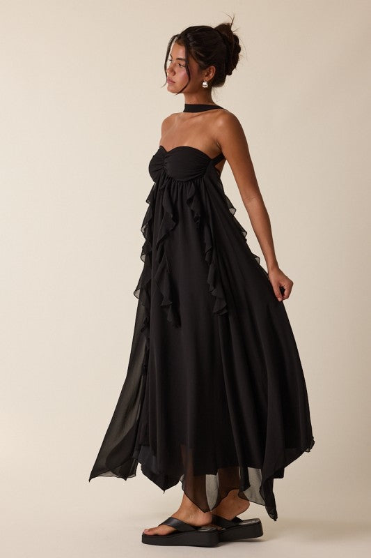 Enchanted Evening Maxi Dress- Black