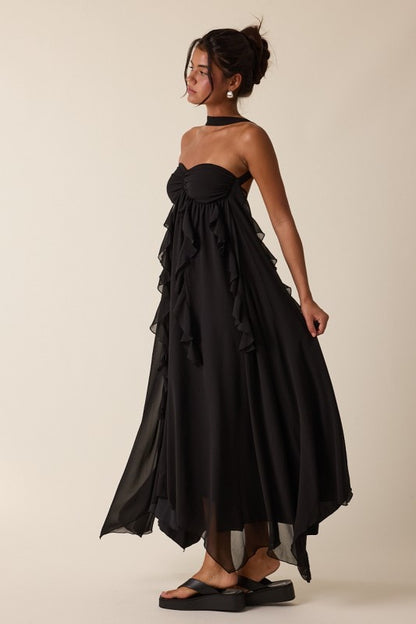 Enchanted Evening Maxi Dress- Black