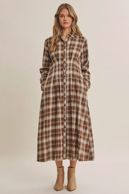 The New England Autumn Dress- Mocha