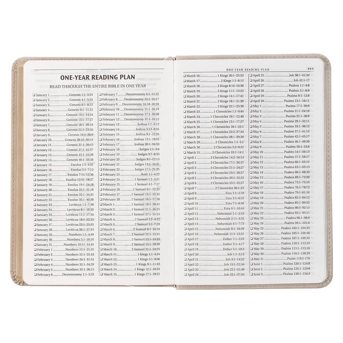 KJV Bible Compact Faux Leather- Taupe