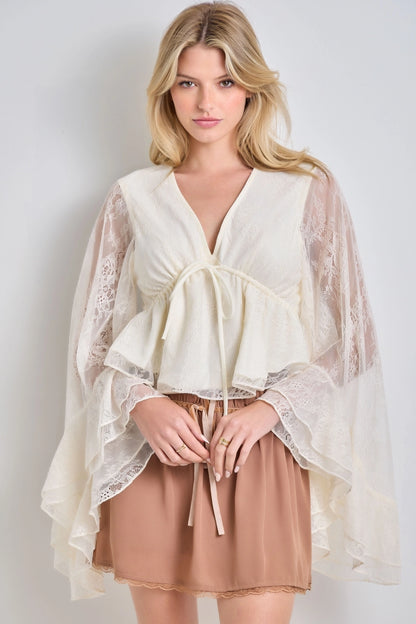 Georgia Lace Top- Ivory