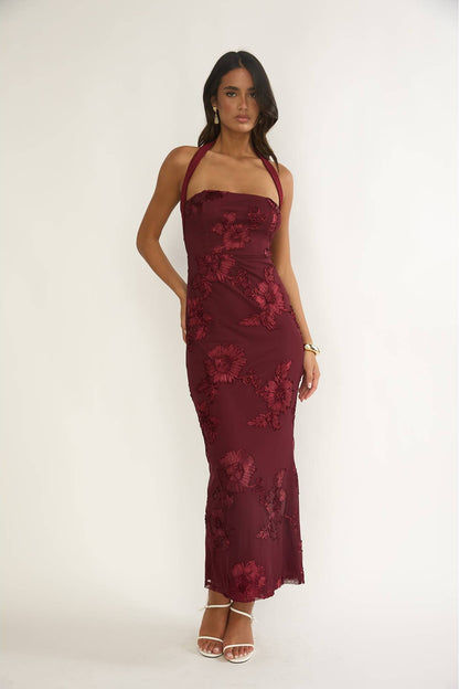 Merlot Meadow Dress- Wine