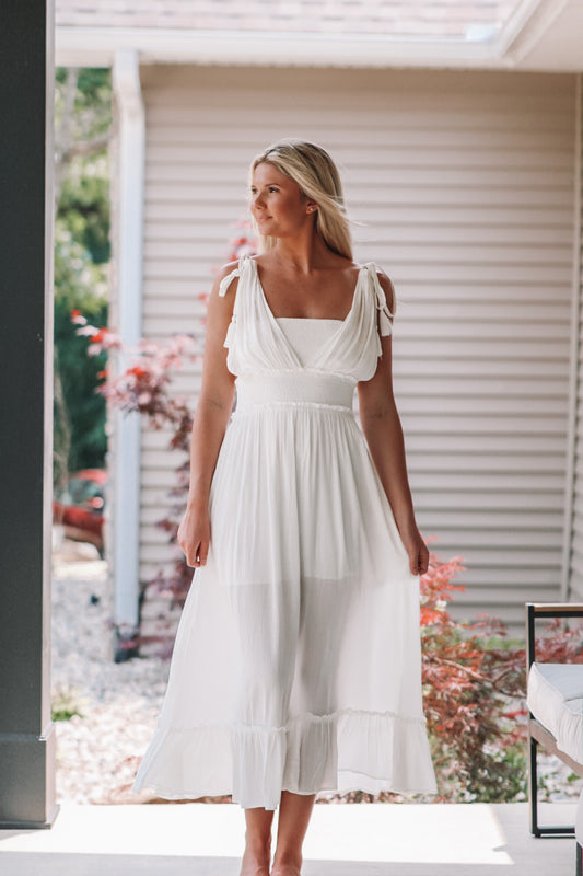 Beachy Bride Maxi Dress - White