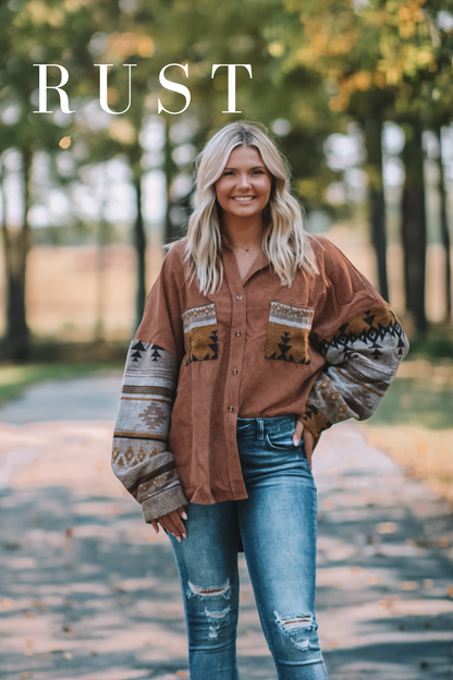 Aztec Pocket Button Down